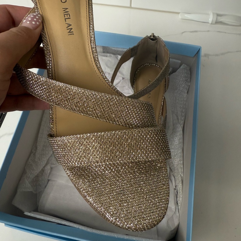 ANTONIO MELANI Glittering Gold Heels